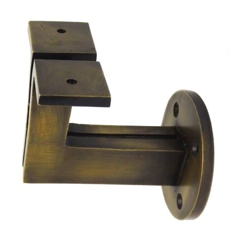 2-3/4" Antique Brass Stair Bracket - Twin Linear