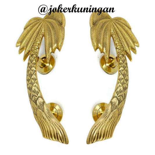40cm Lot of 2 pieces Main entry solid brass Palm brass door handle / Brass door pull with Express Shiping