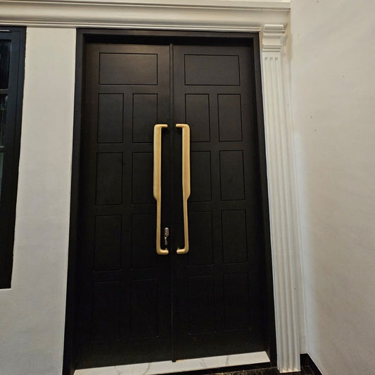 39" Inches Pair Luxury Main Entry Solid brass door handle | Antique brass door pull | Main brass door pull