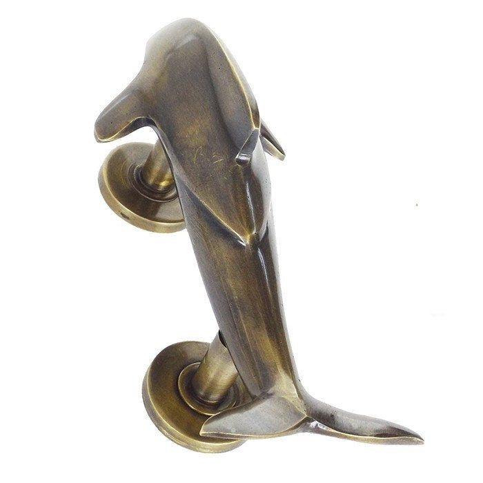 16cm 1Pair Antique Dolphin Brass Door handle | Brass door pull