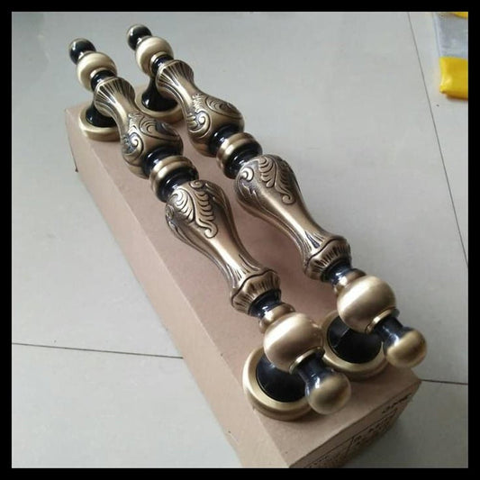 Pair of Vintage Main Entry Door Pull Handle Pawn Antique Solid Brass Home Decor | Brass door handle | Brass door pull With Express Shiping