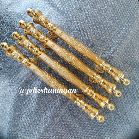 4pcs of Vintage Main Entry Door Pull Handle Carved BELLS Antique Solid Brass Home Decor | Brass door handle | Brass door pull