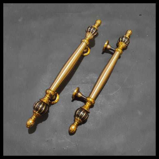 Pair of Vintage Main Entry Door Pull Handle D29 Antique Solid Brass Home Decor | Brass door handle | Brass door pull