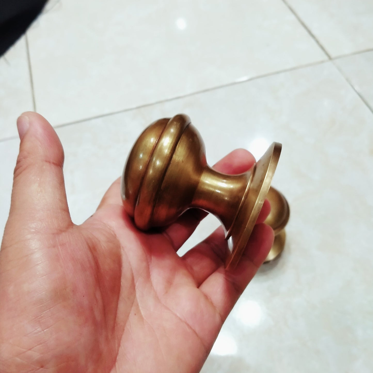 2.63 Inches Lot of 2pcs Plain Brass Door Knob - Brass Door Pull - Brass door handle