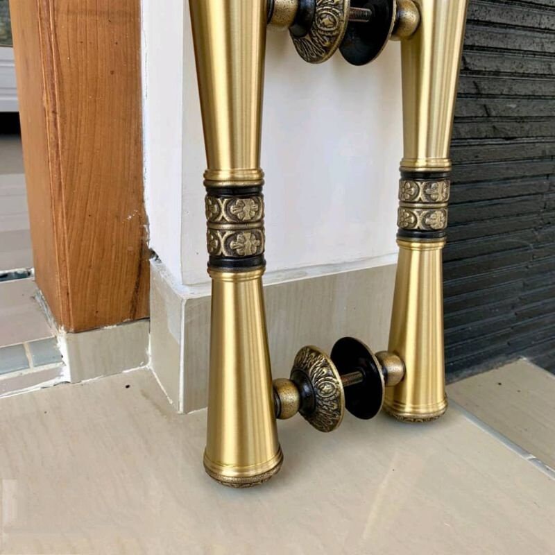Pair vintage plain godo Main Entry Brass Door Handle | Antique Brass door pull With Express Shiping