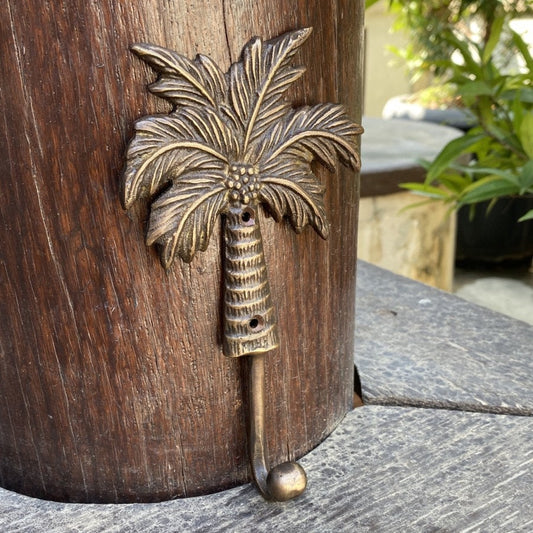 ANTIQUE COCONUT TREE Hook Hanger Solid Brass Vintage Hook Hat Coat Strong Wall Mount