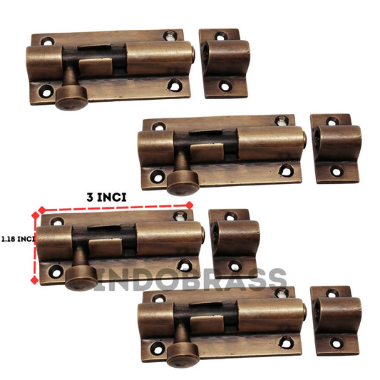 3 Inches Lot 4 Pieces Vintage Antique Solid Brass Gate Door Latch Slot Antique Solid Brass Door Safe Latch