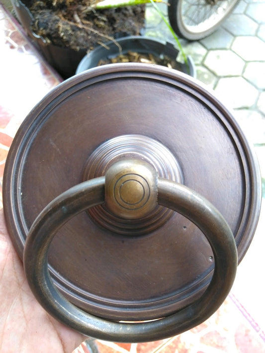 5.70" Inches 2 pcs Big Vintage Antique Brass Door Pull Round Pull Handle KNOB GBY 091