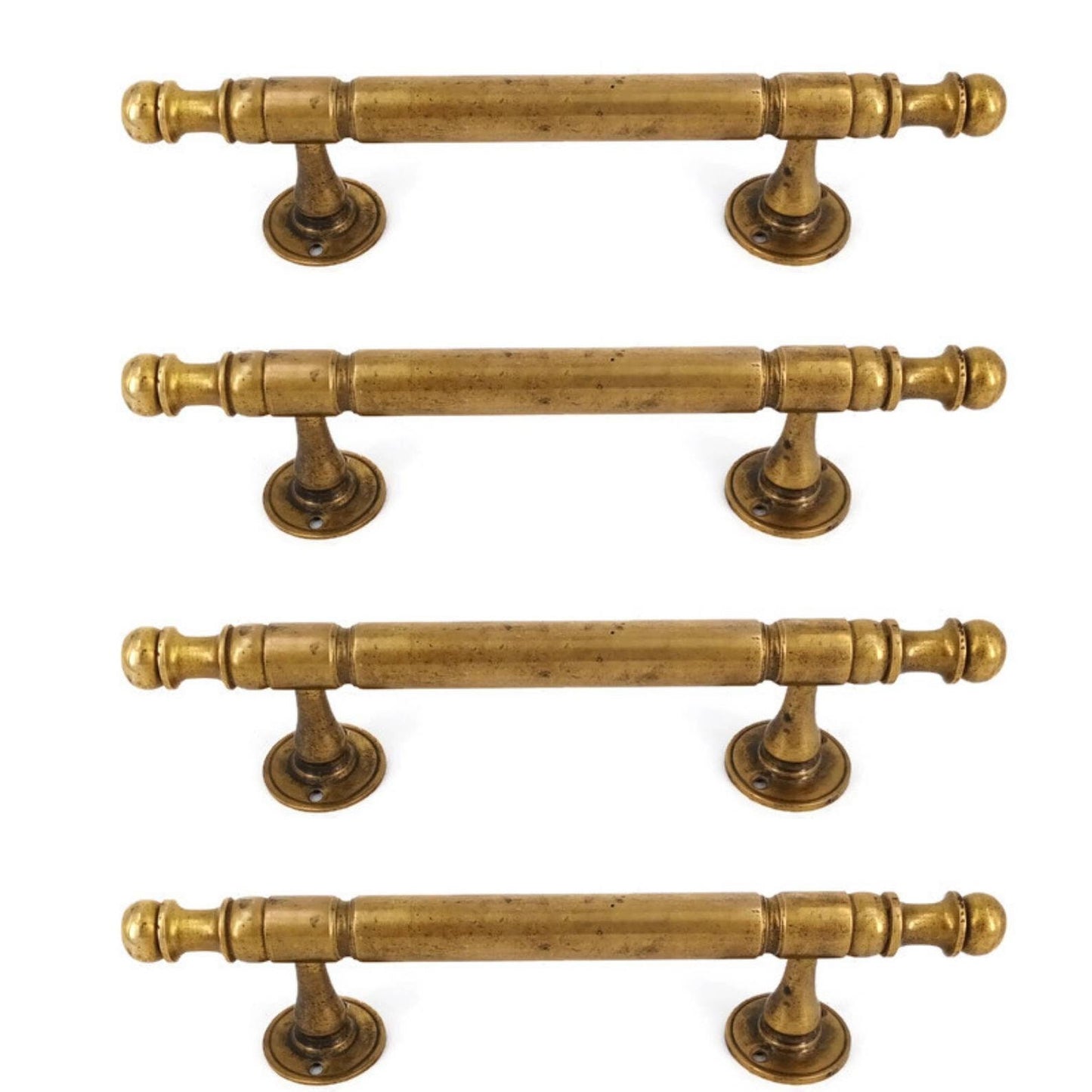 14cm lot of 4 pcs Kitchen Cabinet Grab pulls  Old Style Door Handle old Style heavy Solid Brass Box Pulls