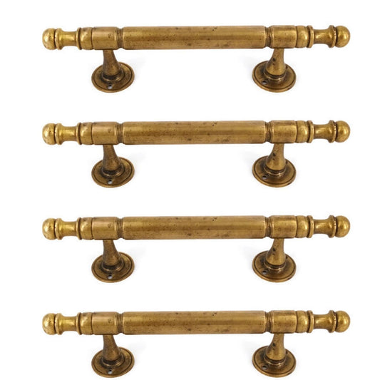 14cm lot of 4 pcs Kitchen Cabinet Grab pulls  Old Style Door Handle old Style heavy Solid Brass Box Pulls