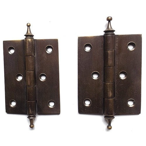 3.00" inches Set of 2 Solid Bras Door Hinges, Gate Hinges, Barn Door Hinges