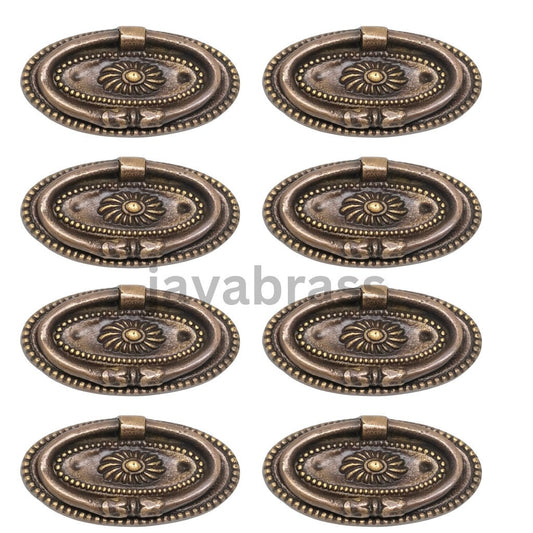 Lot of 8pieces Diameter 8cm Big Oval Merry Handles Pull Knob Kitchen Cast Solid Bras | grab cabinet handle door bin pulls