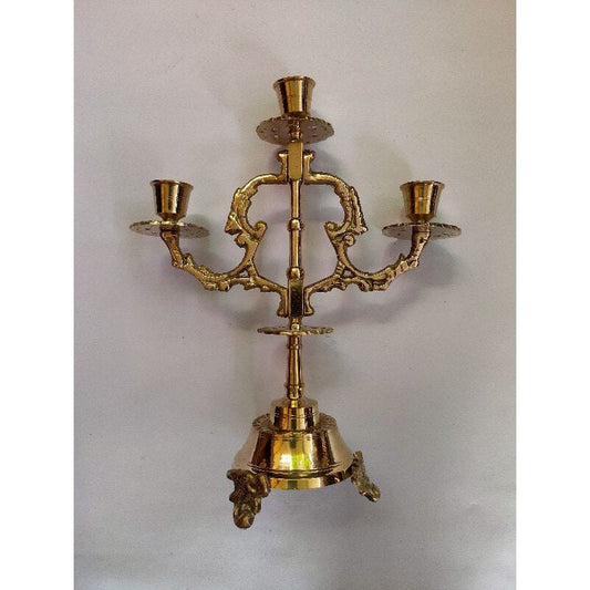 AMAZING 3 Holes Brass Candle Holder Beautifull Brass Candle Holder