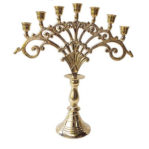 Beautifull 7 Holes Brass Candle Holder