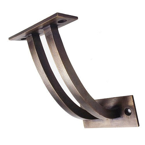 Antique Handrail Bracket Solid Brass Double Curve
