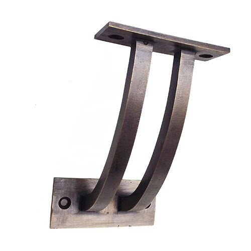 Antique Handrail Bracket Solid Brass Double Curve