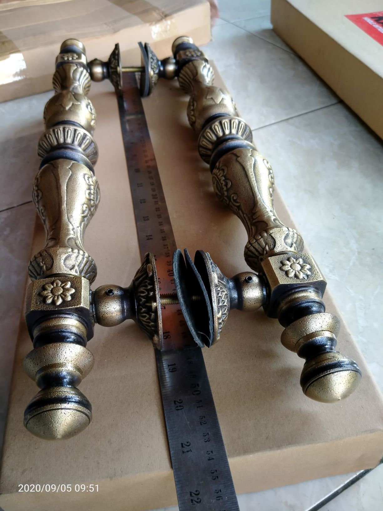 20.47" Inchi Pairs Brass Stars Door Pulls | Brass door handle | Brass door pull