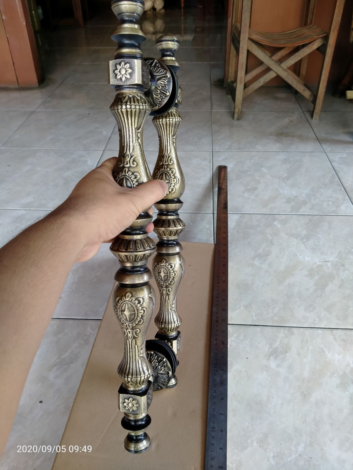 20.47" Inchi Pairs Brass Stars Door Pulls | Brass door handle | Brass door pull
