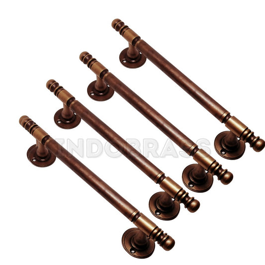 13" inches Pair / 2pcs Set Vintage Victorian Classic Detail Entry Door Handle Hardware Cabinet Brass Door Handle With Express Shiping
