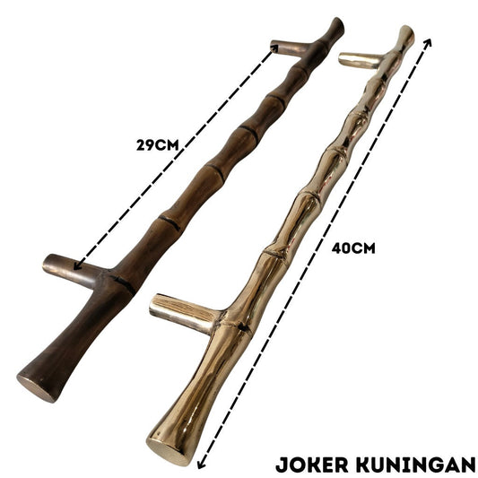 Pair/2Pieces 40cm Main entry Bamboo Motif door pull handle for front door solid Brass | Brass door pull | brass door handle