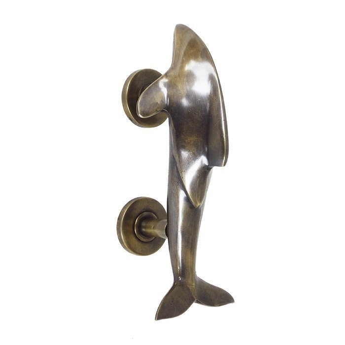 16cm 1Pair Antique Dolphin Brass Door handle | Brass door pull