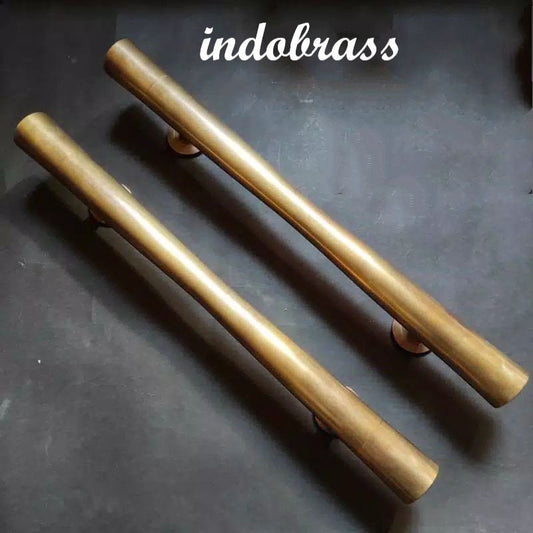23.62 Inches Pair Vintage Plain Main Entry Brass Door Handle | Antique brass door pull With Express Shiping