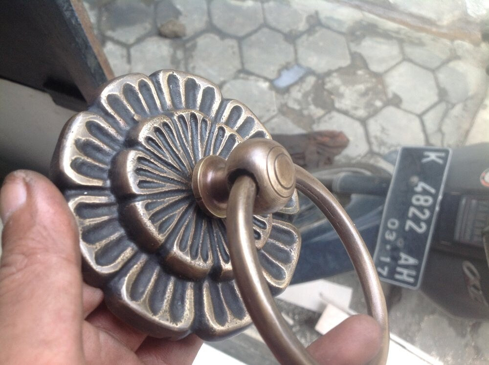 3.54" Inches 2 pcs Vintage Antique Cabinet Door Drawer Round Pull Handle KNOB GBY 013