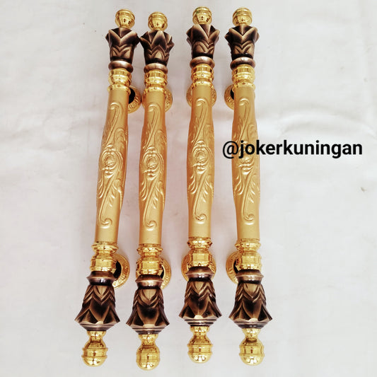 4pcs of Vintage Main Entry Door Pull Handle Carved Pineapple Antique Polised Brass Home Decor | Brass door handle with Express Shiping