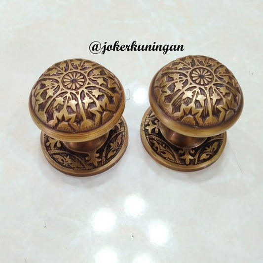 2.63 Inches Lot of 2 pcs Brass Door Knob - Brass Door Pull - Cabinet pull