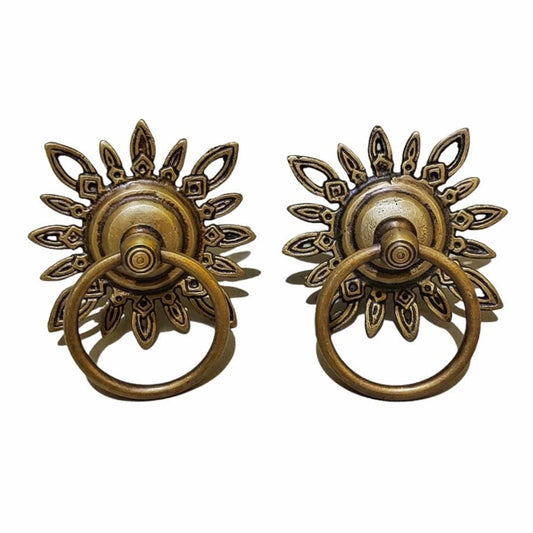 3.94" Inches 2 pcs Vintage Antique Cabinet Door Drawer Round Pull Handle KNOB GBY 036