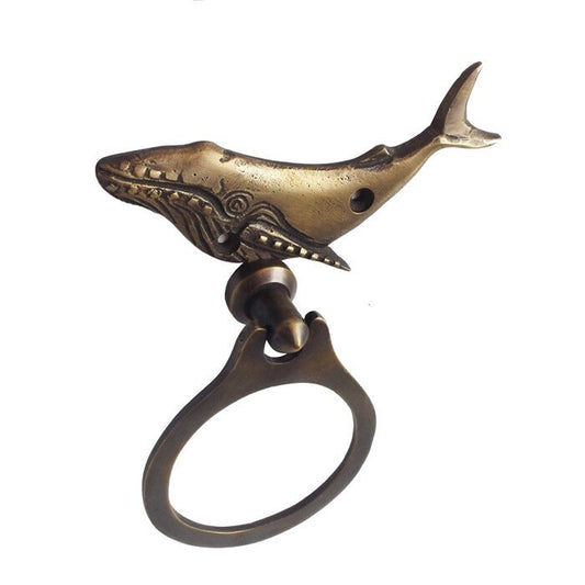 Antique Brass Door Knocker motif Humpback Whale