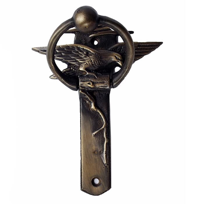 5.75" Main Entry Brass Door Knocker- American Eagle