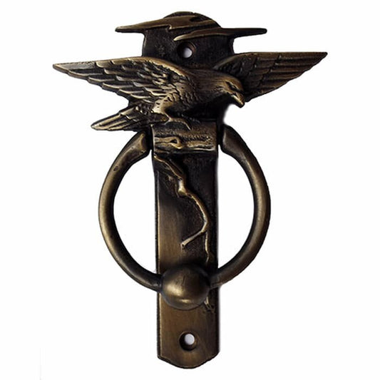5.75" Main Entry Brass Door Knocker- American Eagle