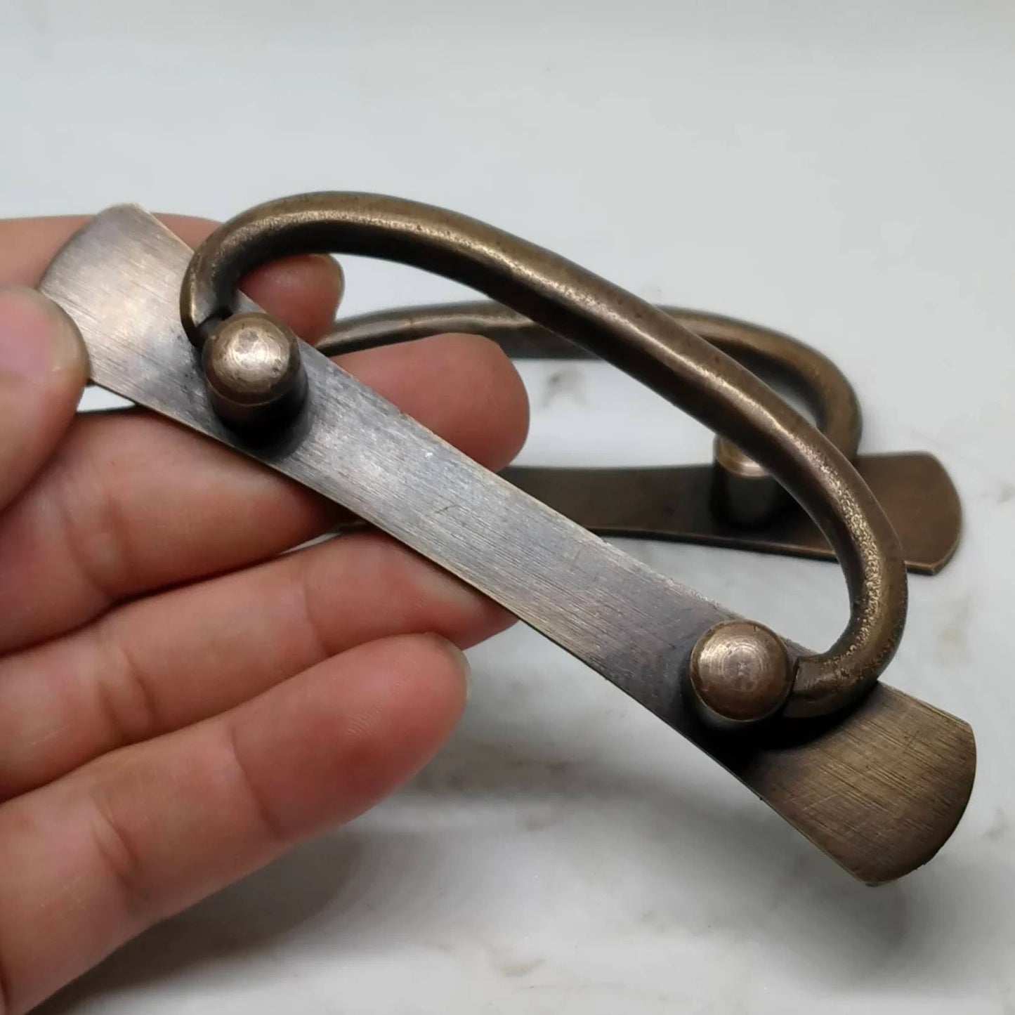 11cm Lot Of 8pieces Antique Handles Pull Knob Kitchen Cast Solid Bras | grab cabinet handle door bin pulls