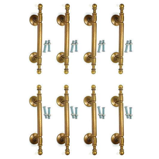 14cm lot of 8 pcs Kitchen Cabinet Grab pulls Old Style Door Handle old Style heavy Solid Brass Box Pulls