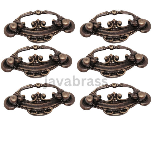 8cm Lot Of 6pieces Bats Handles Pull Knob Kitchen Cast Solid Bras | grab cabinet handle door bin pulls