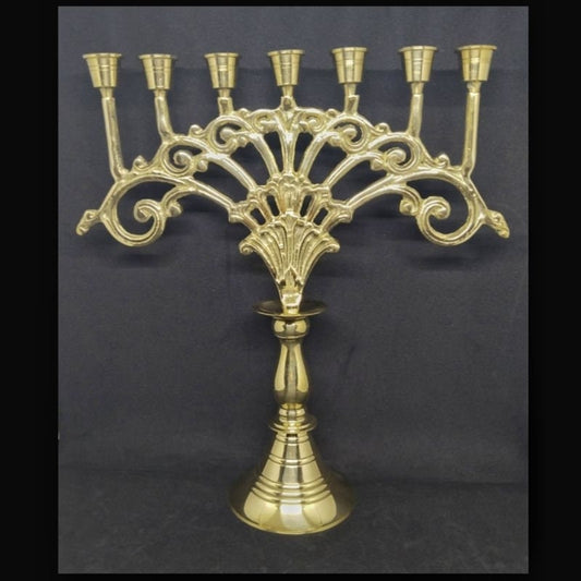 Amazing 7 Holes Flat Solid Brass Candle Holder