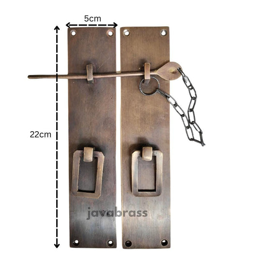 9" inches Vintage Solid Brass Retro Long Drawer LATCH Cabinet LATCH Door Box LATCH